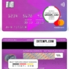 editable template, Morocco CIH bank mastercard, fully editable template in PSD format