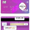 editable template, Morocco CIH bank visa classic card, fully editable template in PSD format