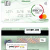 editable template, Morocco Credit Agricole bank mastercard, fully editable template in PSD format