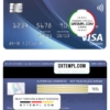 editable template, Nepal bank Nepal visa classic card, fully editable template in PSD format