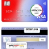 editable template, Netherlands NIBC bank visa classic card, fully editable template in PSD format