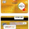 editable template, Netherlands Rabobank mastercard gold, fully editable template in PSD format