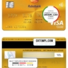 editable template, Netherlands Rabobank visa gold card, fully editable template in PSD format