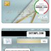 editable template, Pakistan Faysal bank visa classic card, fully editable template in PSD format