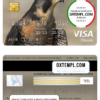 editable template, Pakistan The bank of Khyber visa classic card, fully editable template in PSD format