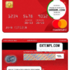 editable template, Panama Multibank mastercard, fully editable template in PSD format