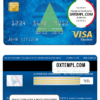 editable template, Paraguay Banco Continental S.A.E.C.A. bank visa electron card, fully editable template in PSD format
