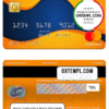 editable template, Peru Banco de Credito del Peru (BCP) bank mastercard, fully editable template in PSD format