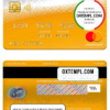 editable template, Philippines bank of Communications mastercard gold, fully editable template in PSD format
