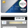 editable template, Philippines National Bank (PNB) visa classic card, fully editable template in PSD format