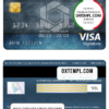 editable template, Philippines Rizal Commercial Banking Corporation (RCBC) visa signature card, fully editable template in PSD format