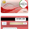 editable template, Poland bank Pekao S.A bank visa classic card, fully editable template in PSD format