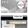 editable template, Portugal Banco Carregosa bank visa platinum card, fully editable template in PSD format