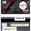 editable template, Portugal Banco Popular bank visa signature card, fully editable template in PSD format