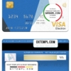 editable template, Qatar Ahilbank visa electron card, fully editable template in PSD format