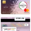 editable template, Qatar Development Bank mastercard, fully editable template in PSD format