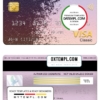 editable template, Qatar Development Bank visa classic card, fully editable template in PSD format