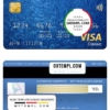 editable template, Republic of Ireland Ulster Bank visa classic card, fully editable template in PSD format