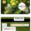 editable template, Romania CEC Bank visa classic card, fully editable template in PSD format