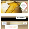 editable template, Romania UniCredit Bank visa gold card, fully editable template in PSD format