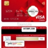 editable template, Russia Alfa bank visa classic card, fully editable template in PSD format