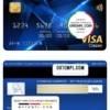 editable template, Russia VTB bank visa classic card, fully editable template in PSD format