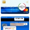 editable template, Rwanda BPR bank mastercard, fully editable template in PSD format