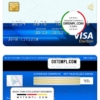 editable template, Rwanda BPR bank visa electron card, fully editable template in PSD format