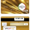 editable template, Saudi Arabia Alawwal Bank visa gold card, fully editable template in PSD format