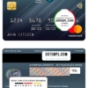 editable template, Saudi Arabia Banque Saudi Fransi bank mastercard, fully editable template in PSD format