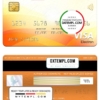 editable template, Senegal Attijariwafa Bank visa electron card, fully editable template in PSD format