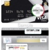 editable template, Singapore DBS bank visa classic card, fully editable template in PSD format