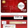 editable template, Singapore OCBC bank visa classic card, fully editable template in PSD format