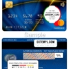 editable template, Slovakia Raiffeisen Bank mastercard, fully editable template in PSD format