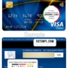 editable template, Slovakia Raiffeisen Bank visa classic card, fully editable template in PSD format