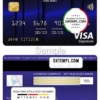 editable template, Slovakia Tatra Bank visa signature card, fully editable template in PSD format