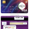 editable template, Slovenia Abanka d.d bank visa classic card, fully editable template in PSD format
