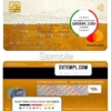 editable template, Slovenia Intesa Sanpaolo Bank, Poslovalnica Koper bank mastercard, fully editable template in PSD format