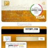editable template, Slovenia Intesa Sanpaolo Bank, Poslovalnica Koper bank visa electron card, fully editable template in PSD format