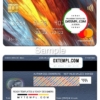editable template, South Africa First National Bank mastercard, fully editable template in PSD format