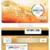 editable template, South Africa Imperial Bank visa electron card, fully editable template in PSD format
