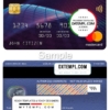 editable template, South Korea Industrial bank mastercard, fully editable template in PSD format