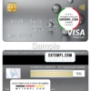 editable template, South Korea KDB bank visa platinum card, fully editable template in PSD format