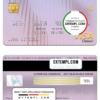 editable template, South Sudan Opportunity Bank visa classic card, fully editable template in PSD format