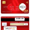 editable template, Spain Santander bank visa electron card, fully editable template in PSD format