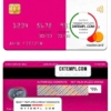 editable template, Spain Self Bank mastercard, fully editable template in PSD format