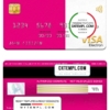 editable template, Spain Self Bank visa electron card, fully editable template in PSD format