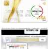 editable template, Sudan National Bank visa gold card, fully editable template in PSD format
