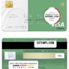 editable template, Sudan Saudi Sudanese Bank visa classic card, fully editable template in PSD format