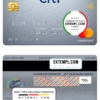 editable template, Sweden Citibank mastercard platinum, fully editable template in PSD format